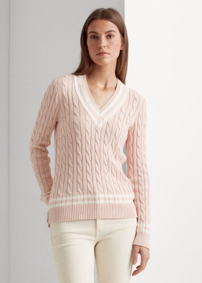 Sueter Ralph Lauren Mujer Rosas / Creme - Cotton Cricket - PESWD1437